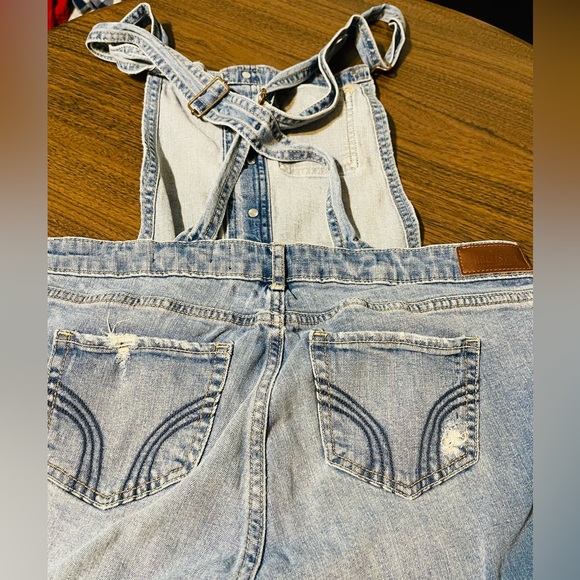Hollister Light Blue Denim Overalls - Picture 2 of 9